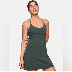 Outdoor Voices Dark Green Strappy Dress